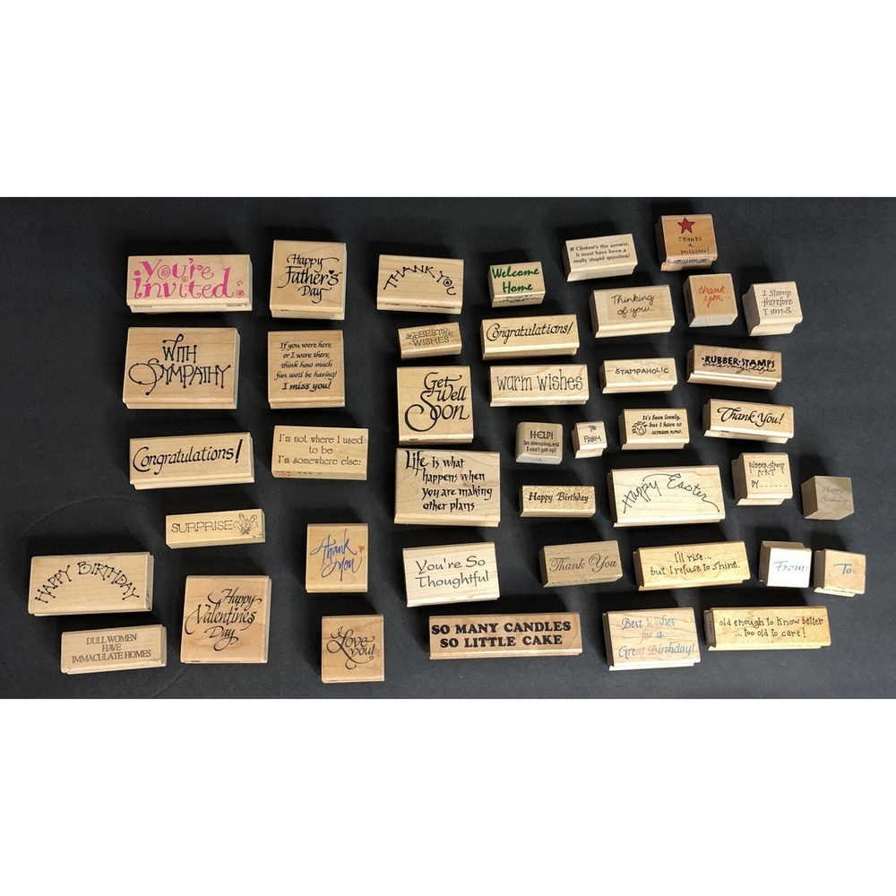 42 Words & Phrases Rubber Stamps Holidays To From Hero Arts Stampendous & More